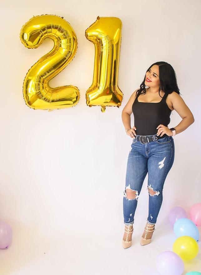 Number Balloons 40 Inch Gold 12 Balloon - Image 4
