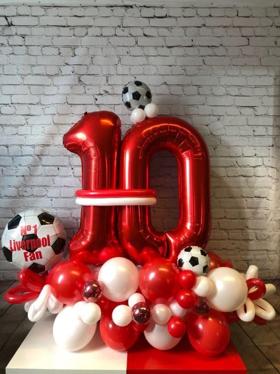 Red 15 Balloon - Number Balloon 40 Inch, 15th Red Birthday Decorations | Large - Image 4