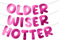 Fulmoon Set of 3 Pre Strung Older Wiser Hotter Glitter Banner Funny Birthday by Fulmoon