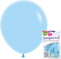 Sempertex Round Pastel Matte Blue Balloons, 18 Inch, Graduation, Baby Shower by Sempertex