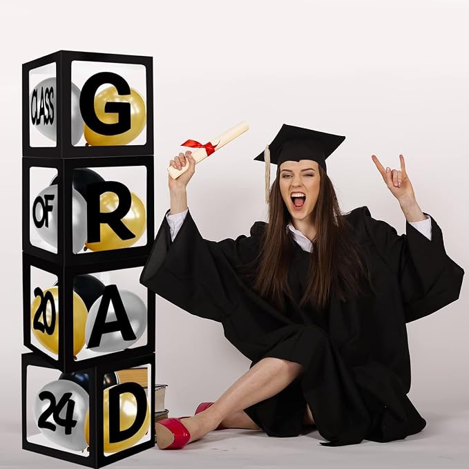 Class Of 2026 Graduation Decorations Black Graduation Balloon Box Kit, - Image 9