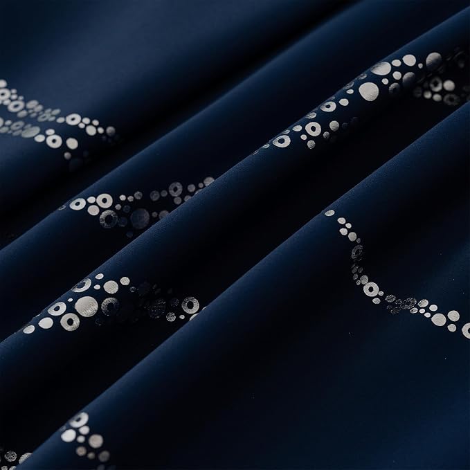 Yakamok Navy Blue Blackout Curtains - Image 7