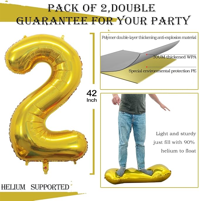 Number 23 Balloons for 23rd Birthday Party Decorations, 42 Inch Jumbo Foil - Image 3