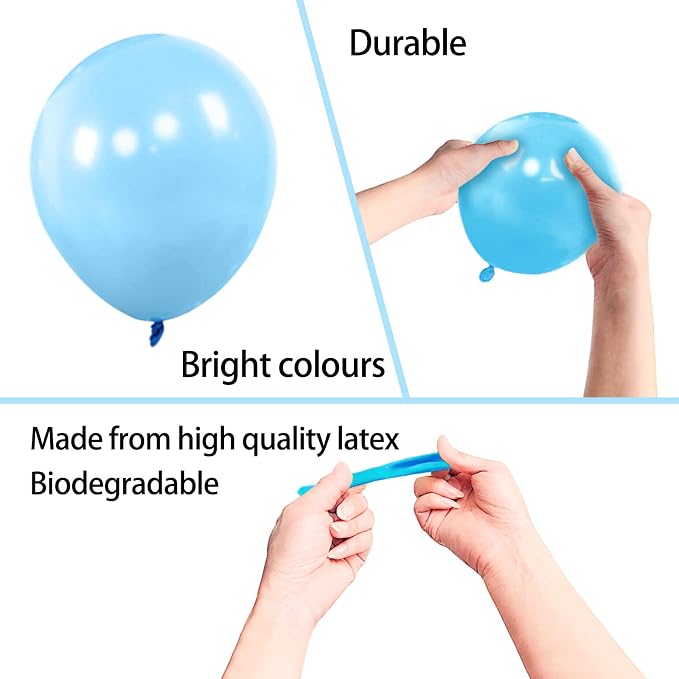 200pcs Light Blue Balloons 5 Inch, Small Mini Latex Balloons - Image 3