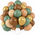 HILAVO Sage Green and Brown Balloons, 12 Inch Olive Green Brown and Gold Jungle by HILAVO