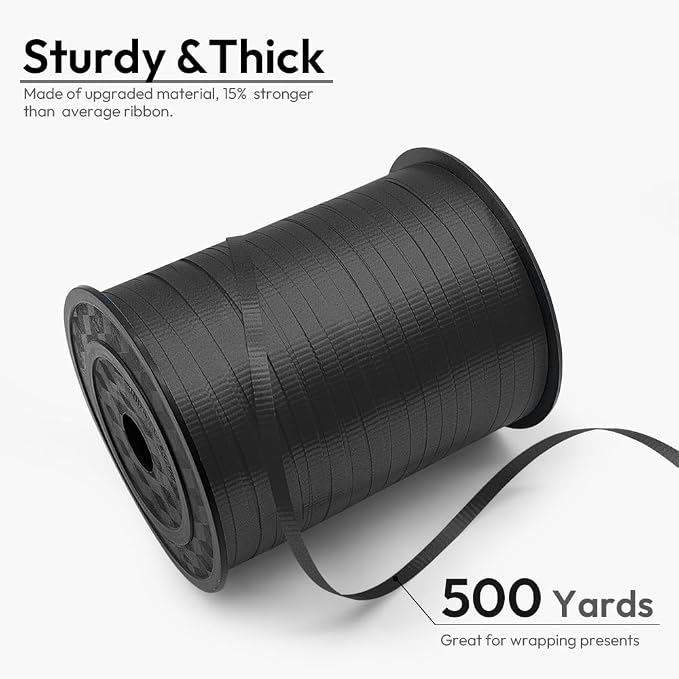 500 Yards Curling Ribbon for Gift Wrapping, 3/16" Balloon String for Christmas - Image 2