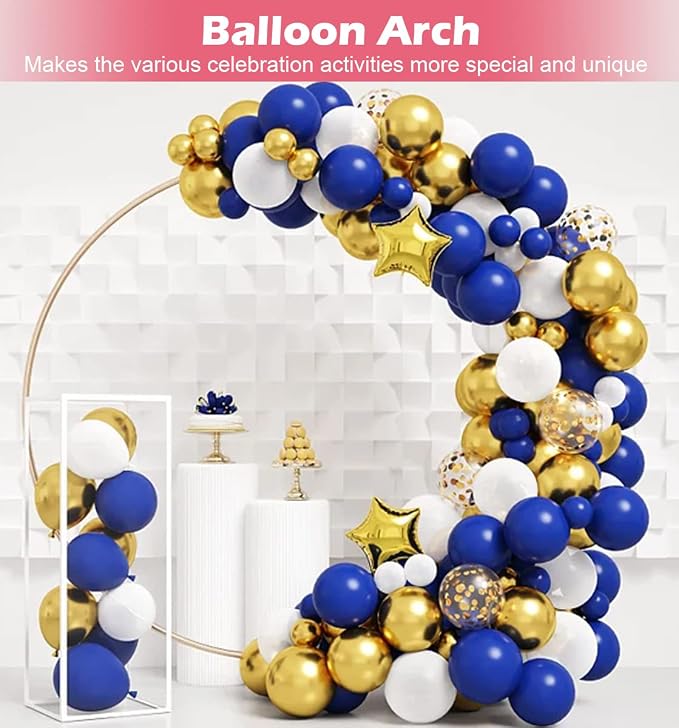 Queension Large Wedding Arch for Ceremony 7 Ft, Circle Arch for Party, Outdoor - Image 5