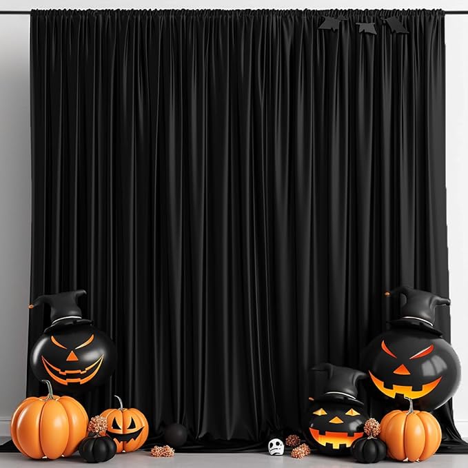 30x10ft Wrinkle Free Black Backdrop Curtain - Image 5