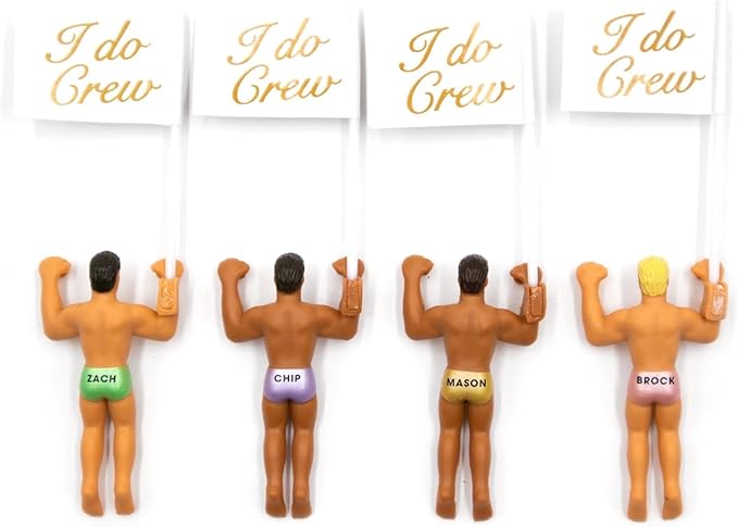 NPW Drinking Buddies Bride Squad, Bachelorette Drink Markers, Party Accessories, Girls Night, Hunky Wine Charmers