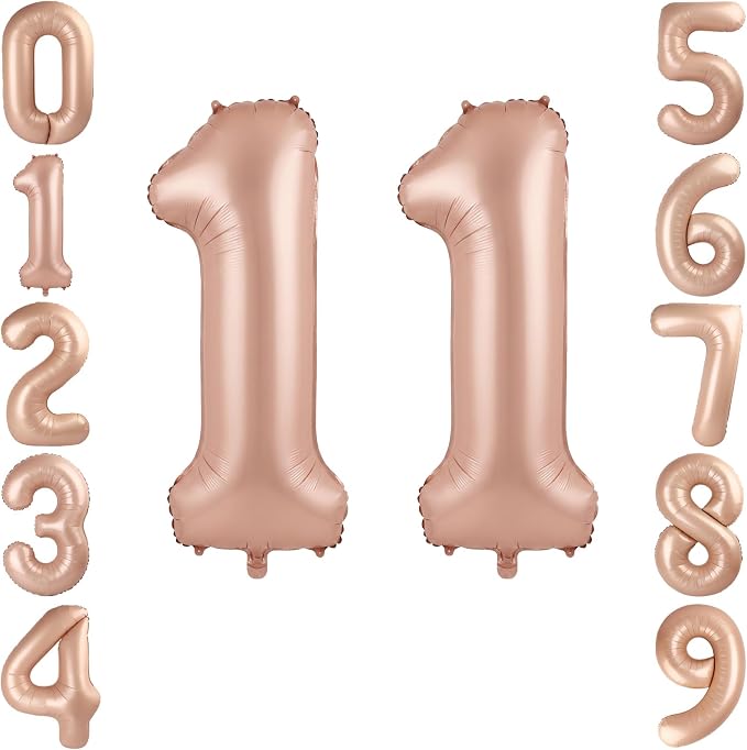 40 Inch Caramel Foil Number 11 Balloon by TNCDJKPA