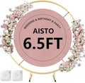 Round Backdrop Stand Arch Balloon Golden Metal Circle Garland Frame by Aisto