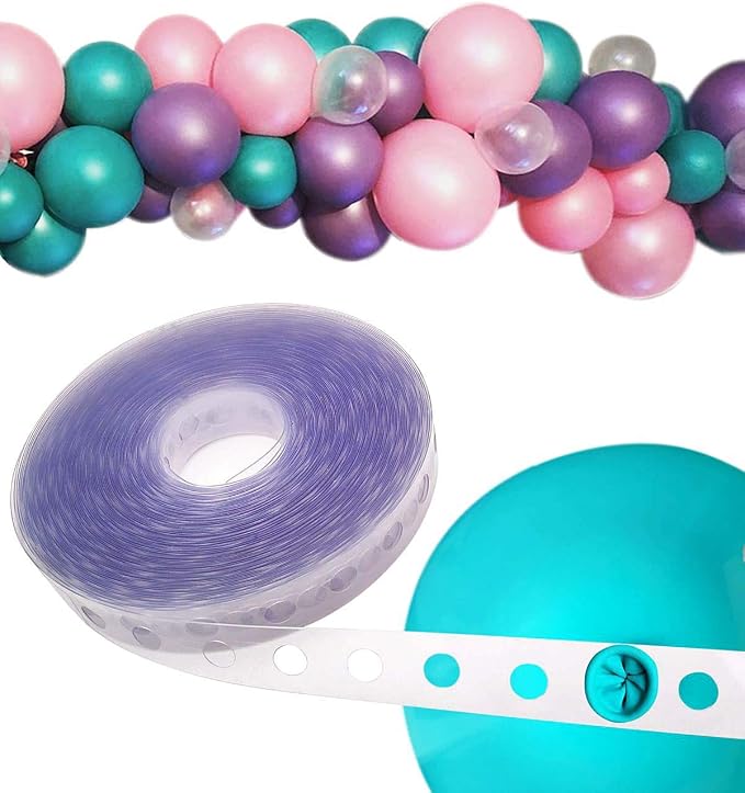 Balloon Strip Tape 50Ft Long to Make Arch Garland Steamer by Hicet