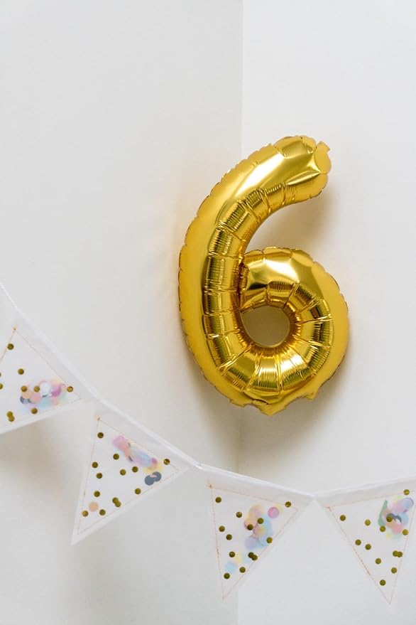 20 Pcs Gold 16" Number Balloons 2 Sets 0-9 Foil Balloon Numbers Décor | Glossy - Image 6