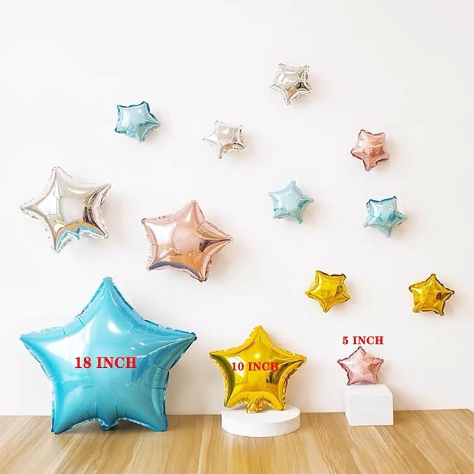 Silver Star Balloons, Small Silver Foil Star Balloon | Silver Star Balloons - Image 2