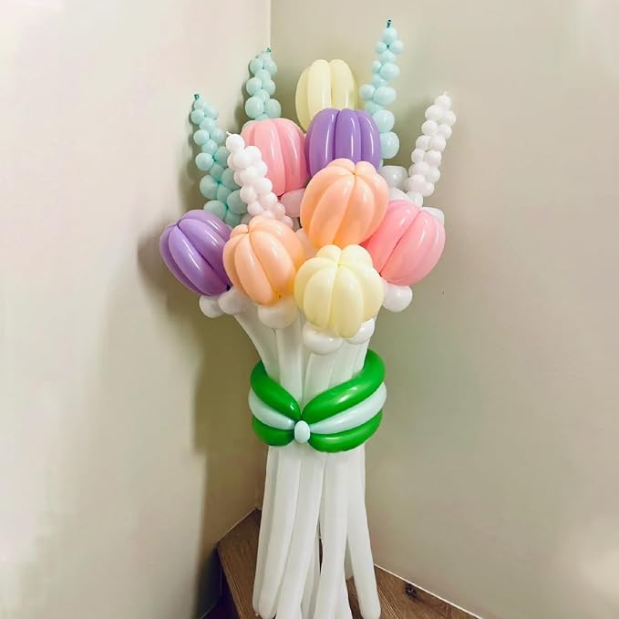 260 Long Balloons 100 Pack Pastel Orange Twisting Animal Balloons Thickening - Image 5