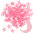 100 Stars and 1 Moon Glow in The Dark Luminous Fluorescent 3D Plastic Glow by Tenalleys