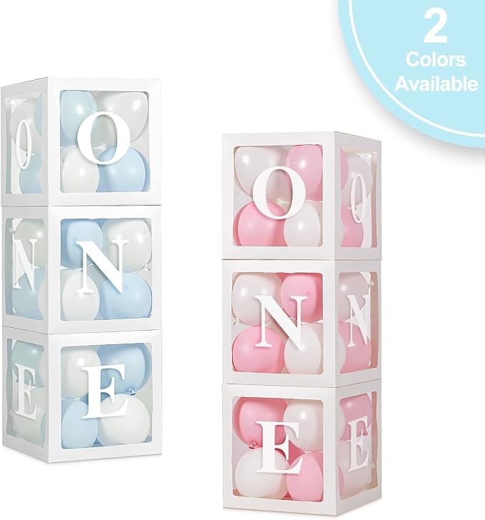 Baby Girl First Birthday Party Decorations 'ONE' Letters Individual Three White - Image 7