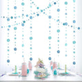 Blue Party Decoration Blue Star Circle Dot Hanging Garland Hanging Streamer by Eeatour