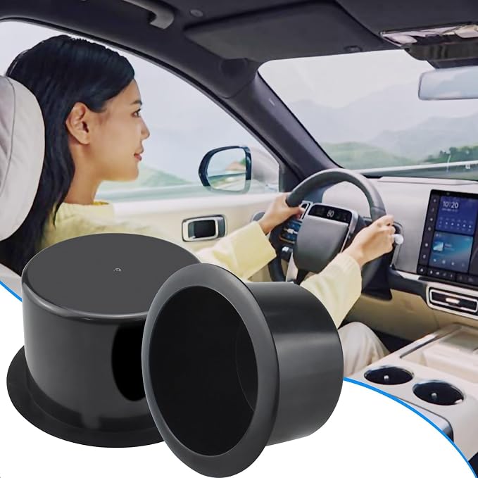 SDTC Tech Black Sofa Cup Holder, Universal Plastic Recessed Cup Holder - Image 6