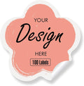 Custom Stickers Personalized Labels - Customized Stickers with Any Design Image Logo Text,Custom Thank You Label Stickers,Custom Stickers for Business Logo,100 Labels (Flower,2.5"x2.5")