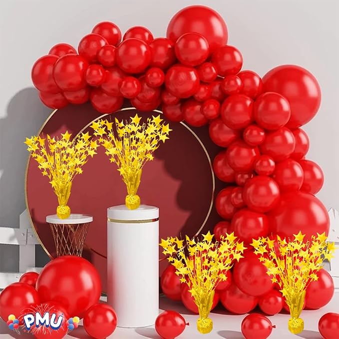 PMU Bursting Star Metallic Foil Spray Centerpiece- Macaron Yellow Balloon - Image 2