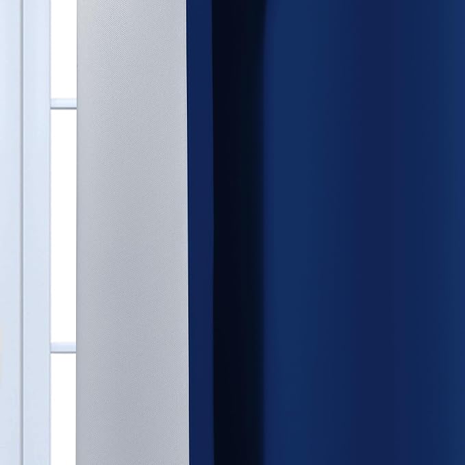Yakamok Ombre Curtains Royal Blue and Greyish White - Image 6
