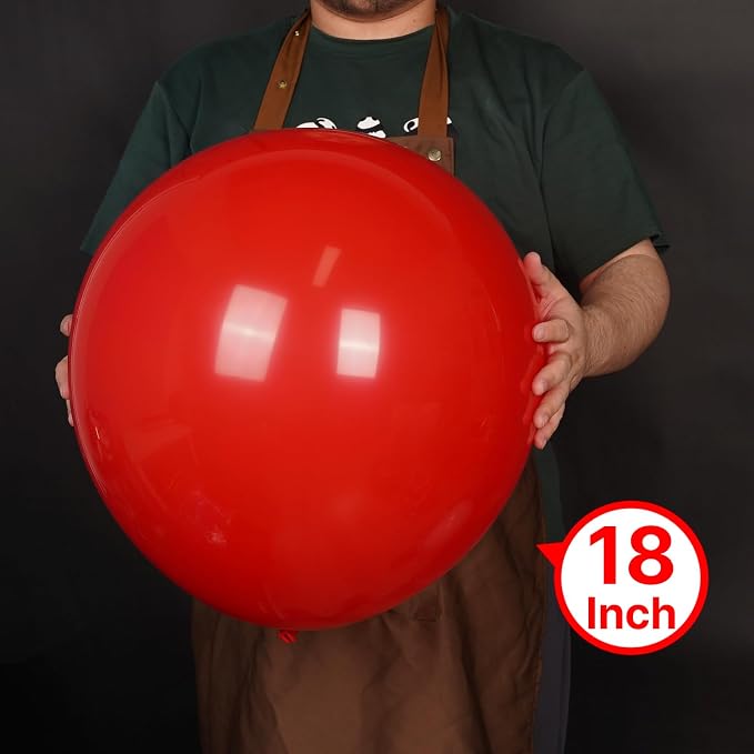 PartyWoo Red Balloons 20pcs Red Helium Latex Balloons 18 Inch | Birthday - Image 2