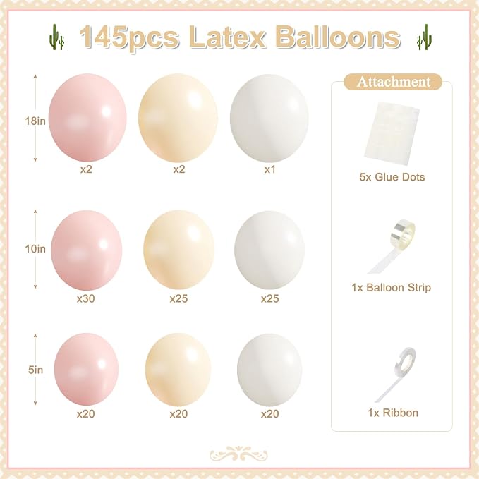 CROSSFINGERS Light Pink Balloon Garland Arch Kit - Image 2