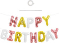 TONIFUL Gold Rose Gold White Happy Birthday Balloon Banner Decorations | 16 by TONIFUL