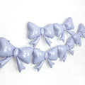 6 Pieces Bow Balloons, Light Purple Metallic Foil Bow Balloon, Big Pastel by PartyEra