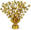 PMU 3 Pack Bursting Star Metallic Foil Spray Centerpiece- Gold Balloon Weights by PMU