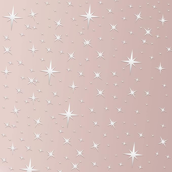 Zonon 82 Pieces Mirror Wall Stickers Star Wall Decals Decor Removable 3D by Zonon