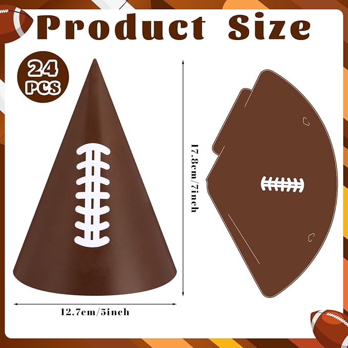 Watersay 24 Pcs Themed Party Hats Theme Cone Paper Hats - Image 4