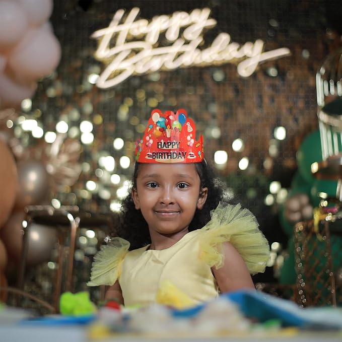 ARTLYMERS Birthday Crowns for Kids, 30 Pack Assorted Designs Paper Crowns - Image 5