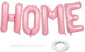 Pink HOME Balloons, 40 Inch HOME Letter Balloons Pink Home Balloon Banner by BBPOOL