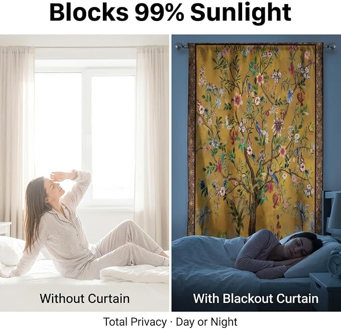 HMS Happy Memories Door Curtain, Tree of Life, 1 Panel | Rod Pocket, Thermal - Image 3