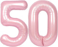 SUWEN 40 Inch Large Pink 50 Balloon Numbers Big Foil Helium Number Balloons 0-9 by SUWEN