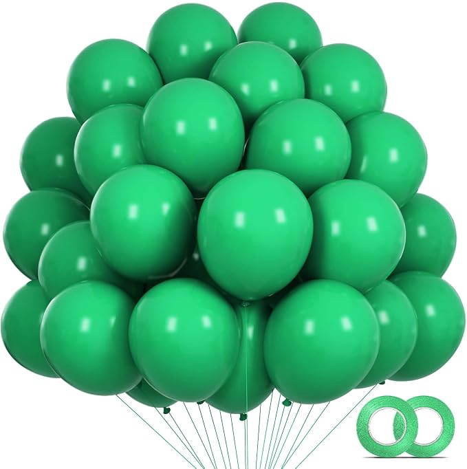 Green Balloons 110Pcs, 5 Inch Small Green Latex Party Balloons, Mini Thick by KUULBELAballoons