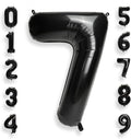 AULE 40 Inch Black Number Balloon 7 Foil 0-9 Birthday Big Numbers | Birthday by AULE