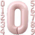 40 Inch Light Pink Number 0 Balloon 0-9 0th Foil Big Giant | Digital by SULALABOO