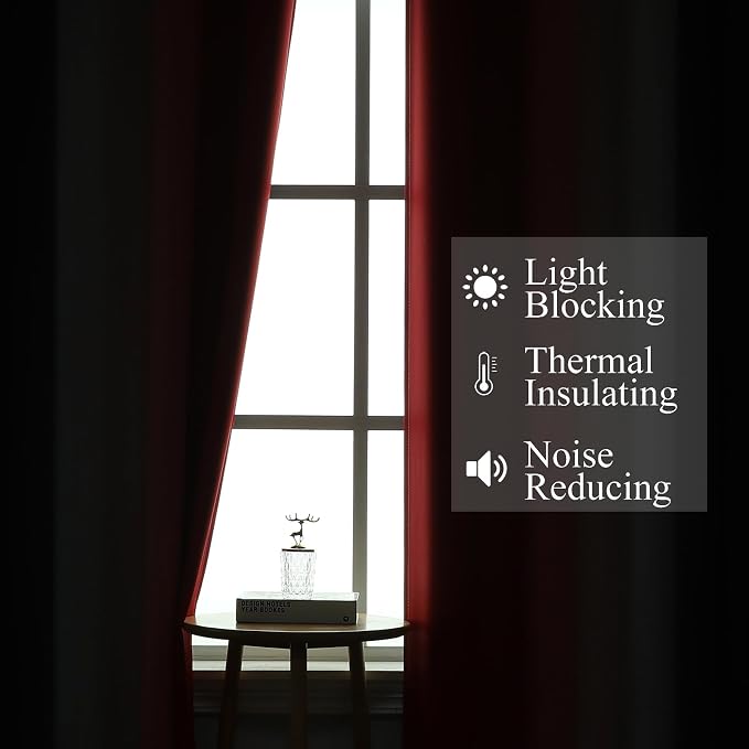 Red and Black Blackout Curtains - Image 3