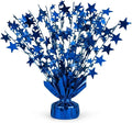PMU 6 Pack Bursting Star Metallic Foil Spray Centerpiece-Royal Blue Balloon by PMU