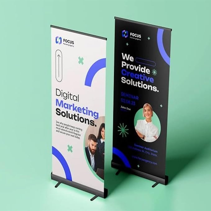 Personalized Custom Black Retractable Banner Aluminum Retractable Roll up - Image 9