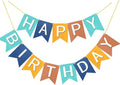 Letjolt Happy Birthday Banner Blue Orange Handmade Kids Party 13pcs | Birthday by Letjolt