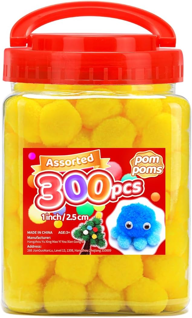 Iooleem Yellow Pom Poms, Pom Poms by IOOLEEM