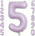 Cream Purple Number 5 Balloon 40 Inch, Foil Numeral by Unknown