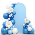 LEBENGURU Upgraded 6FT Wedding Arch Cover, Baby Blue Spandex Fitted Arch Backdrop Cover, Round Top Chiara Stand Covers for Birthday Party Baby Shower Banquet Balloon Décor