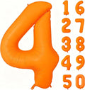 Fluorescent Orange Number Balloon 40 inch Giant Foil Helium Balloons Orange by Yeodong