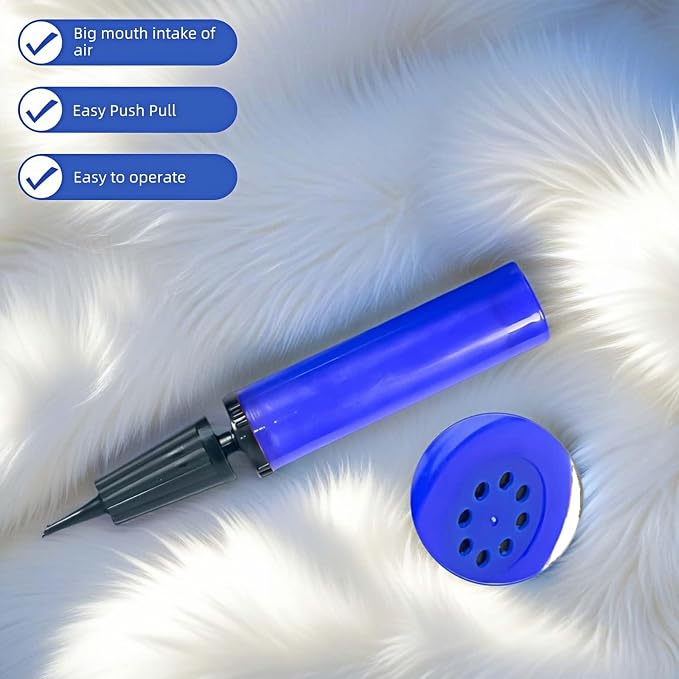 Ball Pump Set, 13-Piece Blue Sports Ball Inflator Kit - Image 7