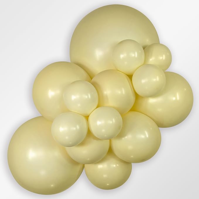 Sempertex Round Pastel Matte Yellow Balloons, 5 Inch, Graduation, Baby Shower - Image 2